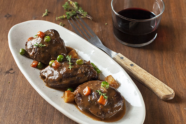 Carrilleras de cerdo al vino para llevar