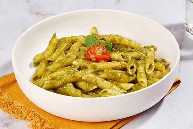 Macarrones sin gluten al pesto casero a domicilio