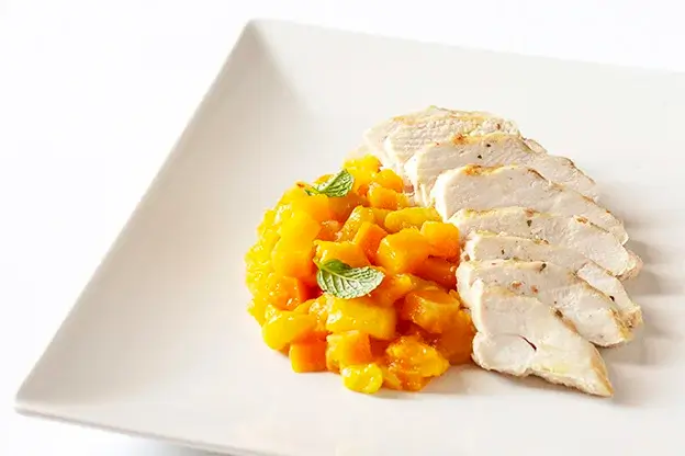 Pollo con calabaza y mango a domicilio