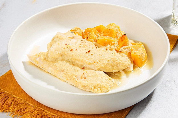 Pollo en salsa de almendras con calabaza a domicilio